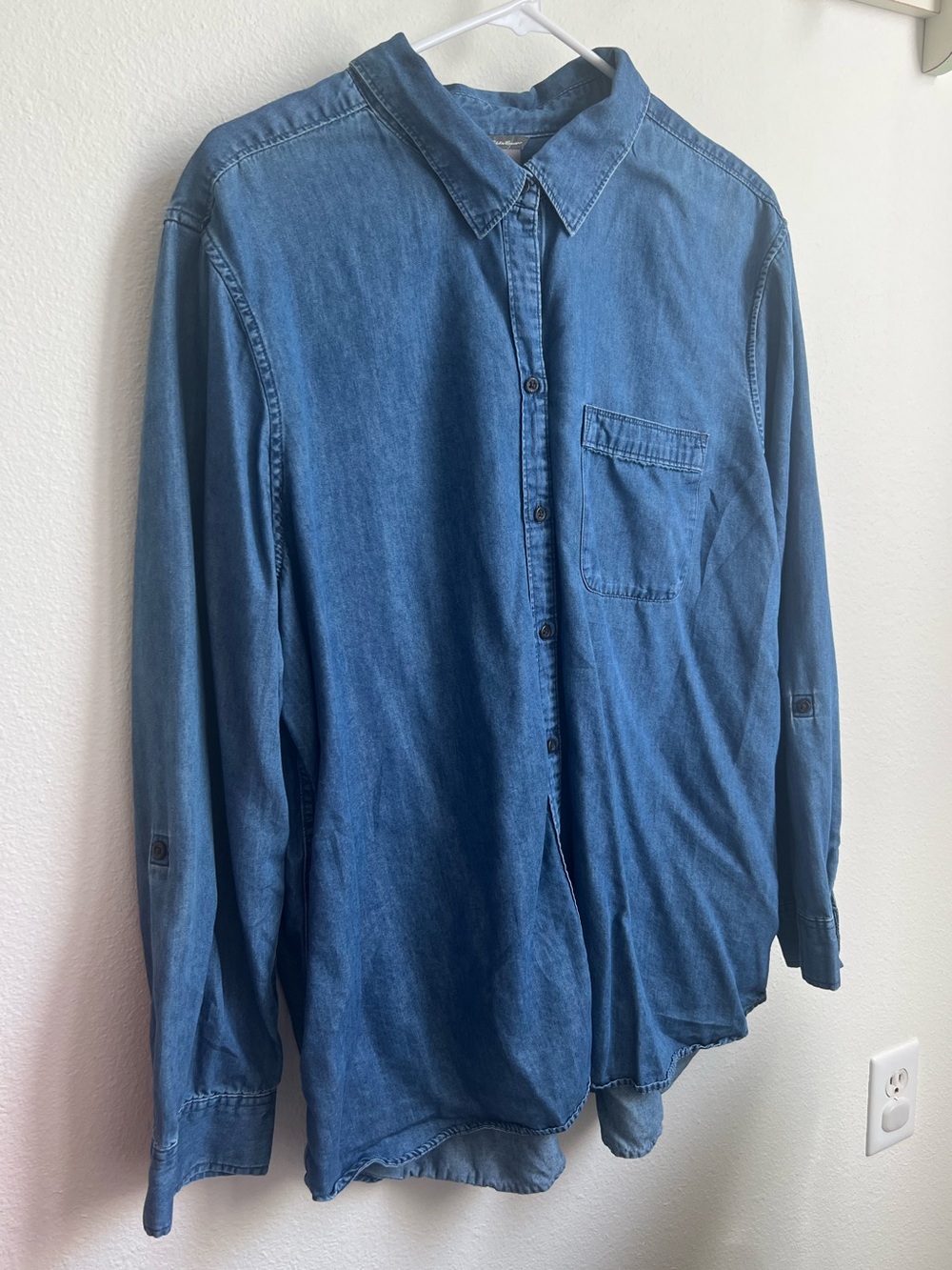 Eddie Bauer Men's Indigo Denim Button-Down Shirt
